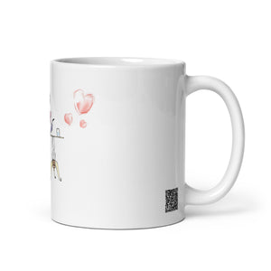 Glass half full - White glossy mug