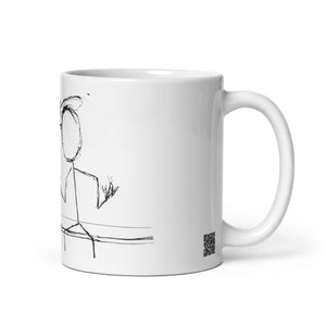 Enjoying the creation process - White glossy mug