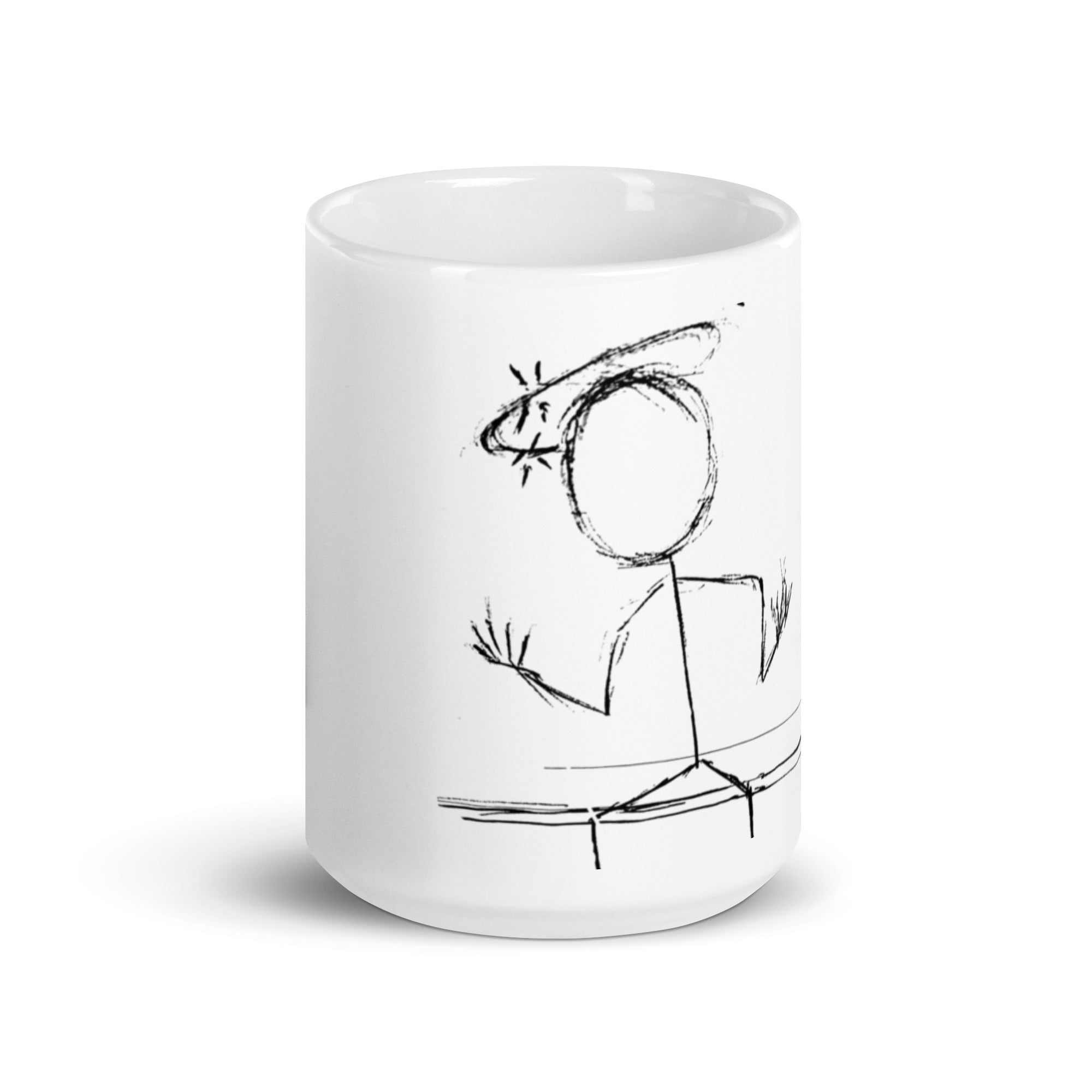 Enjoying the creation process - White glossy mug