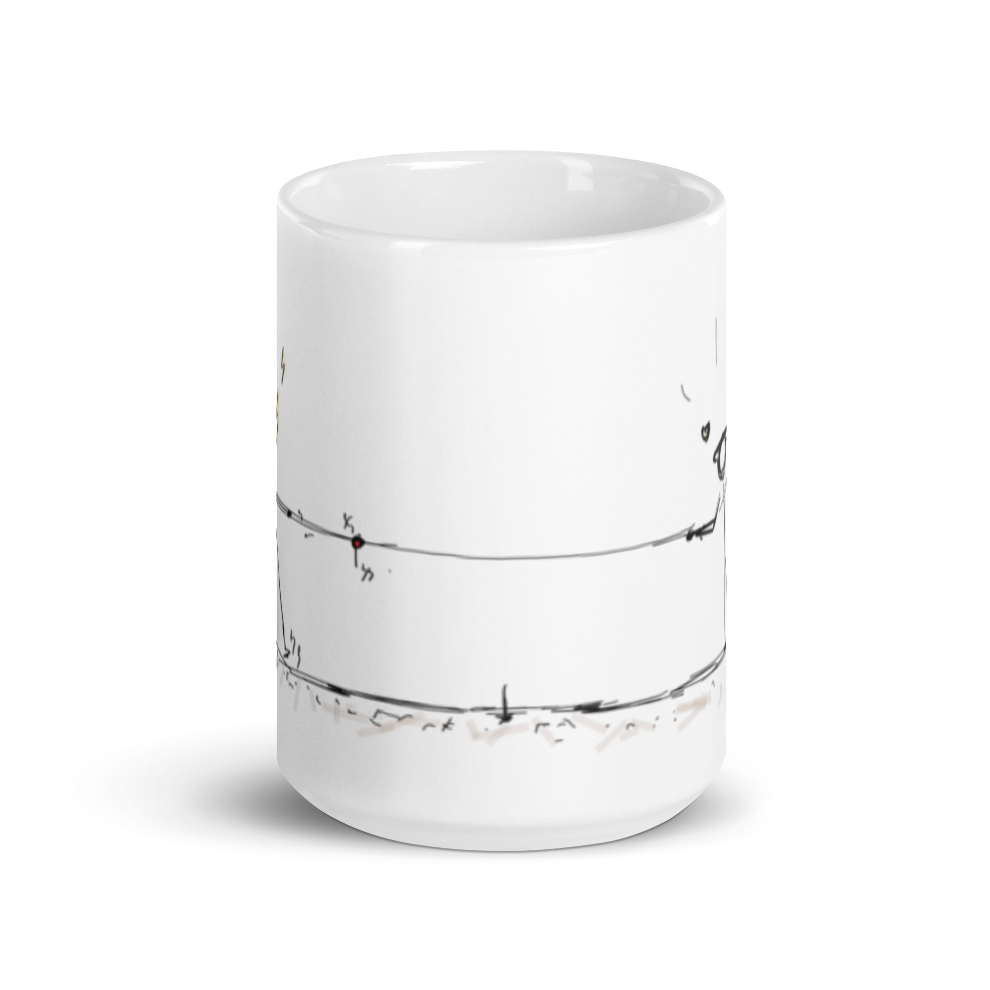 Pulling against your desires - White glossy mug