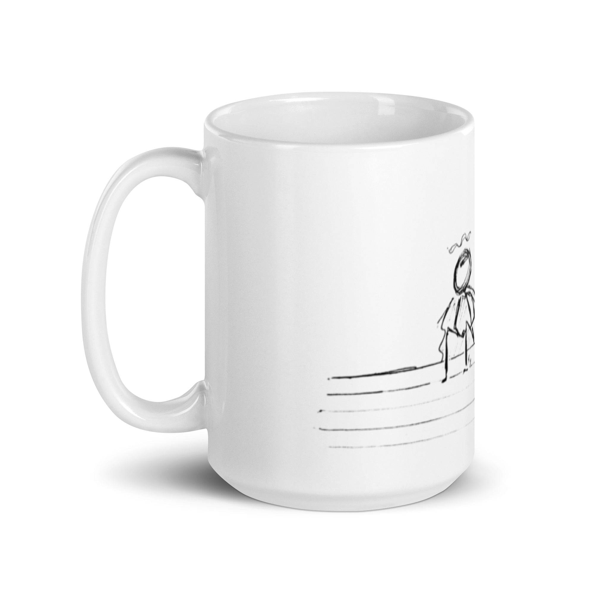 Stop building up stress - White glossy mug