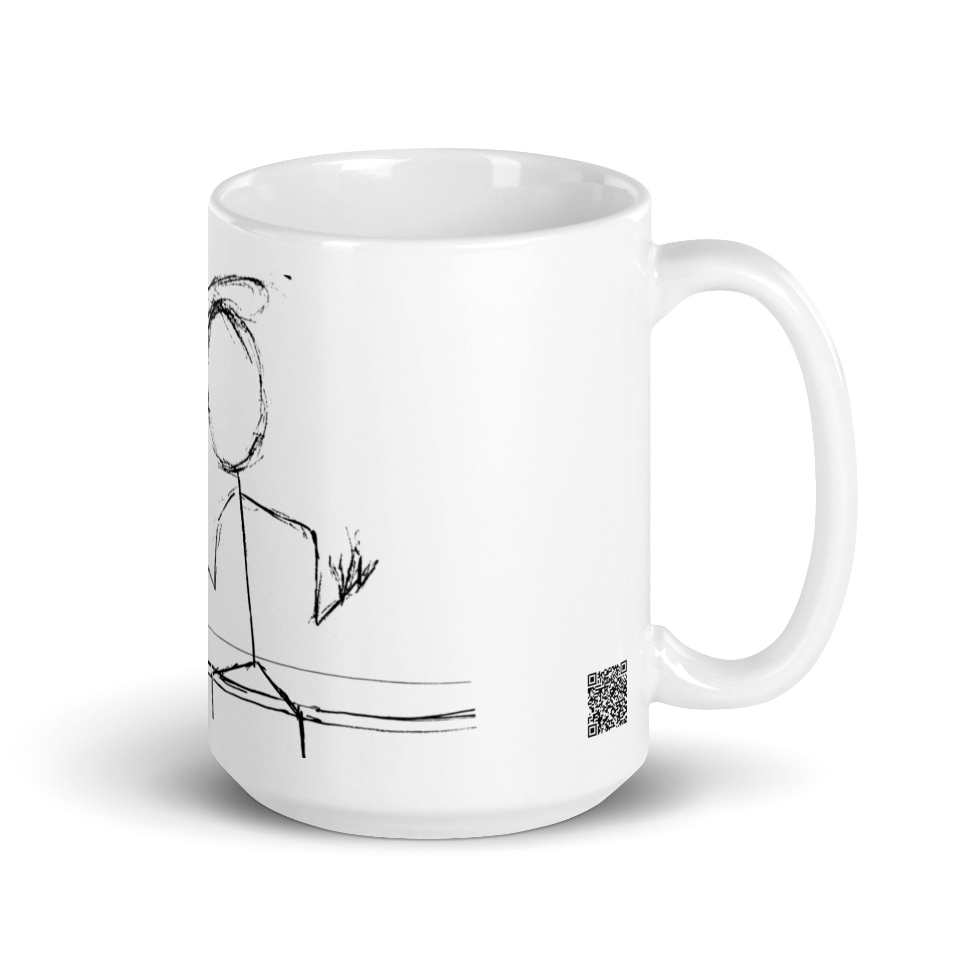 Enjoying the creation process - White glossy mug