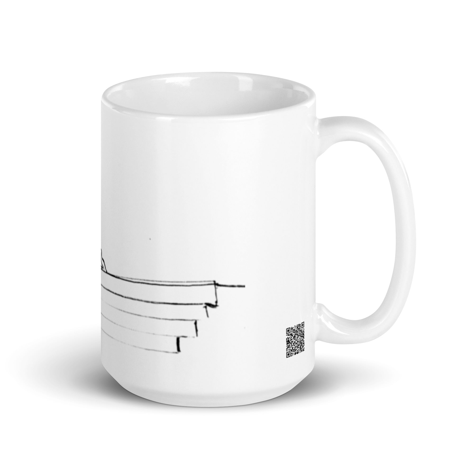 Stop building up stress - White glossy mug