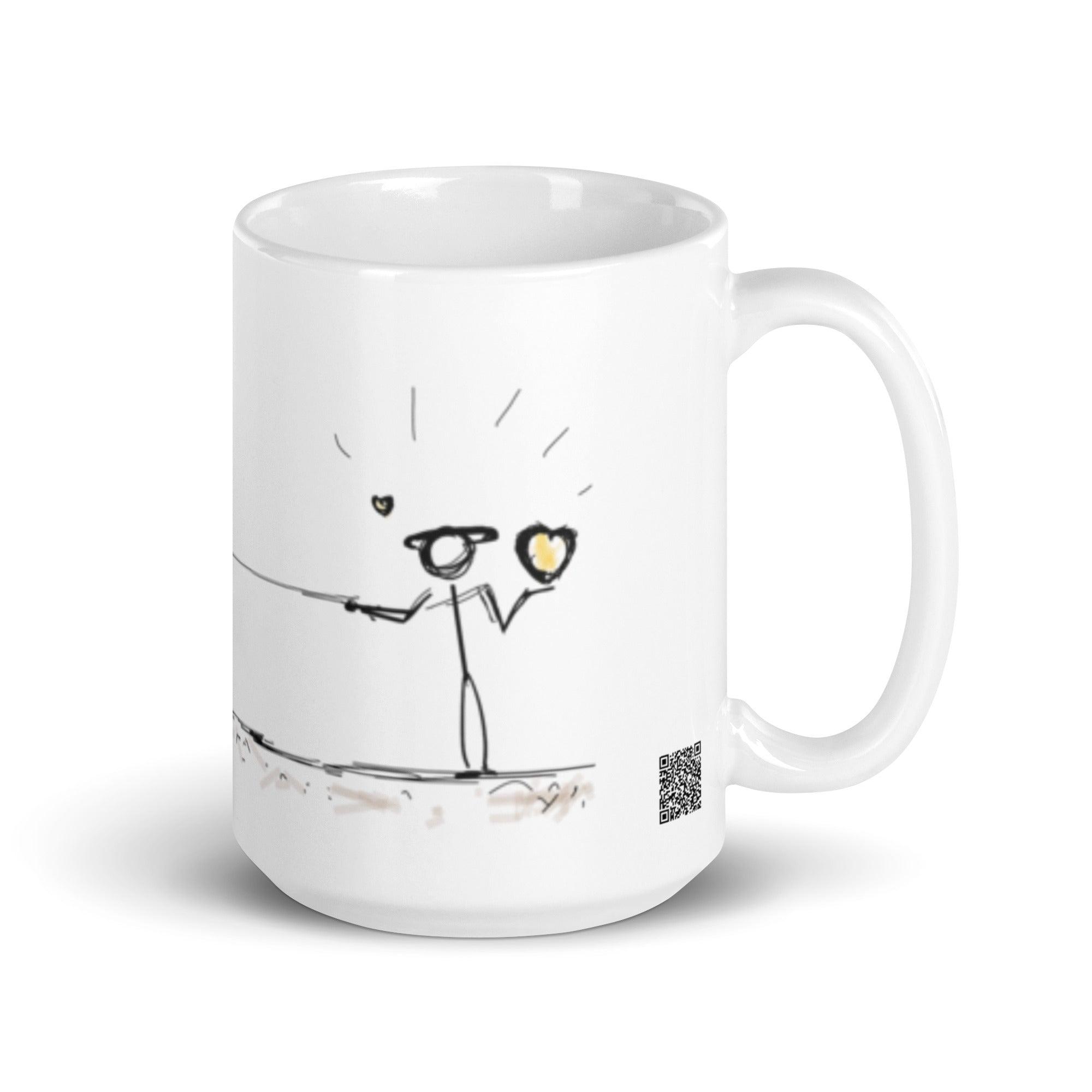 Pulling against your desires - White glossy mug