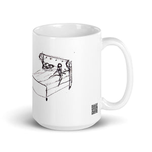 Stop overthinkng - White glossy mug